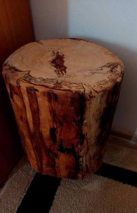 Măsuță/scaun din lemn natur