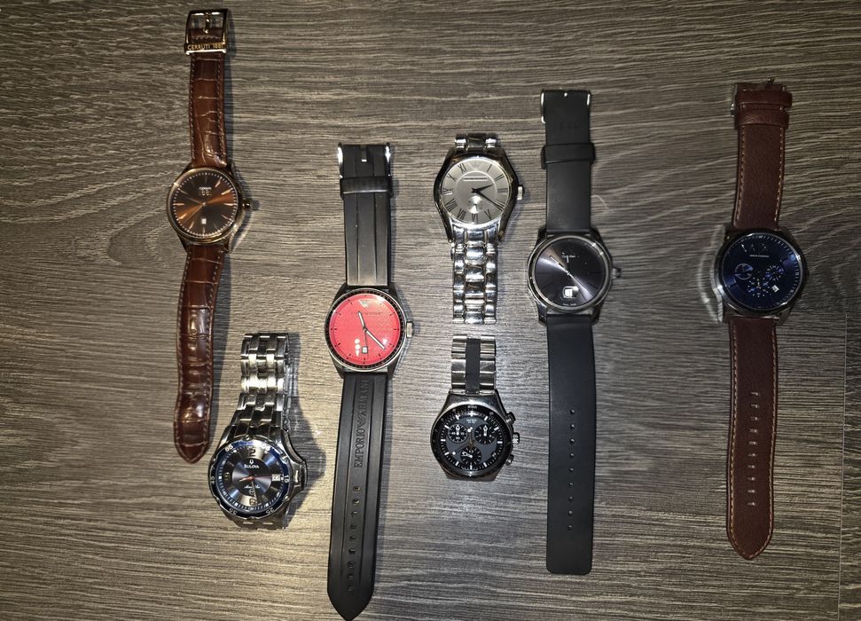 7 Ceasuri de Firmă (Bulova, Armani, Swatch, CK, Cerruti) - Originale
