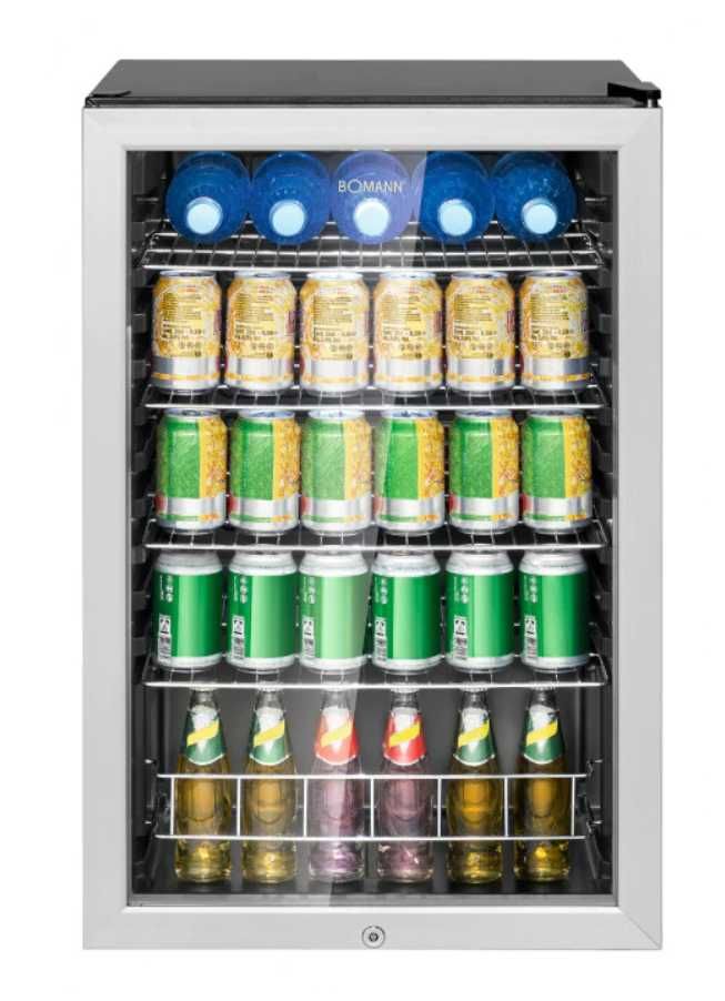 Frigider minibar cu usa din sticla Bomann, KSG 7283.1, volum 115 litri