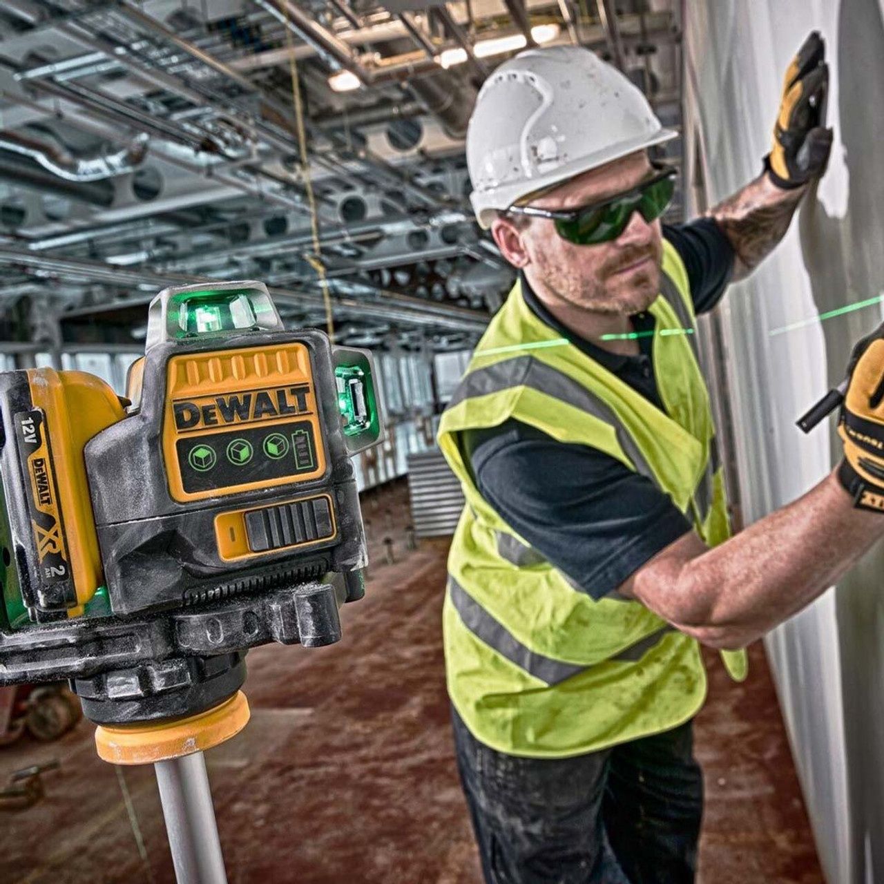 Лазерен нивелир Dewalt DCE089D1G 360° Зелен лъч