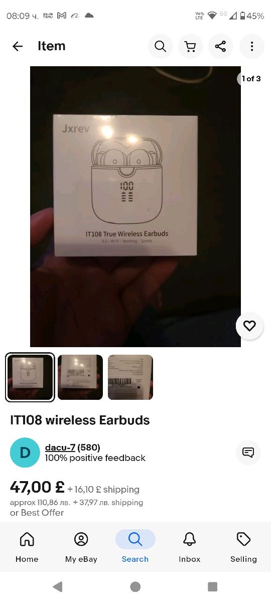 Jxrev IT108 wireless Earbuds-Безжични слушалки с Bluetooth 5.3