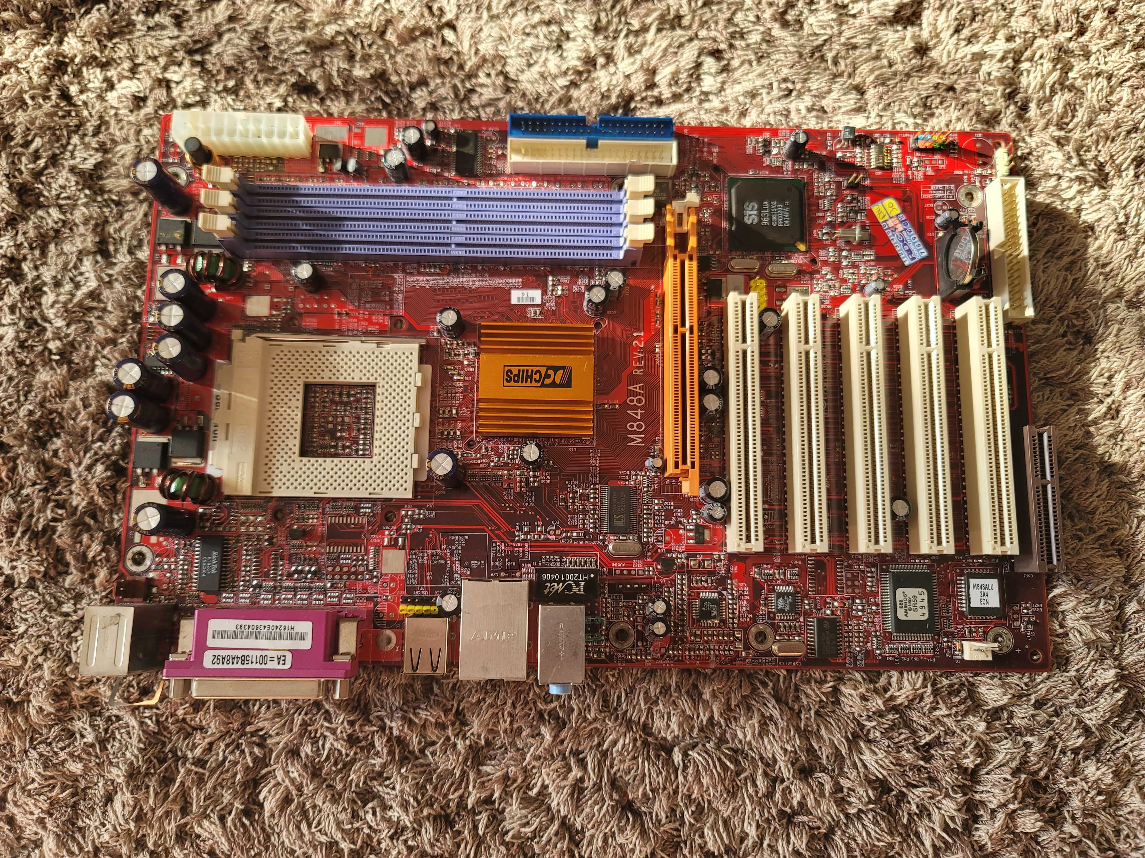 Placa de baza PC Chips M848A Socket 462 veche de colectie