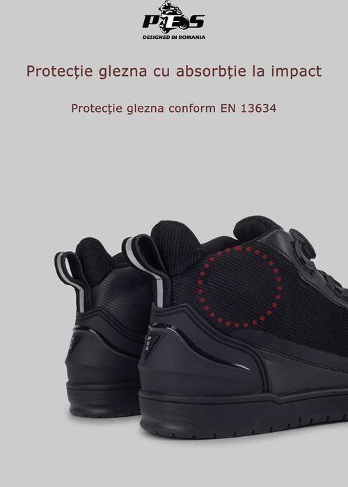 Ghete Moto PES AeroGuard  Vara Panouri Respirabile, Protectie Glezna