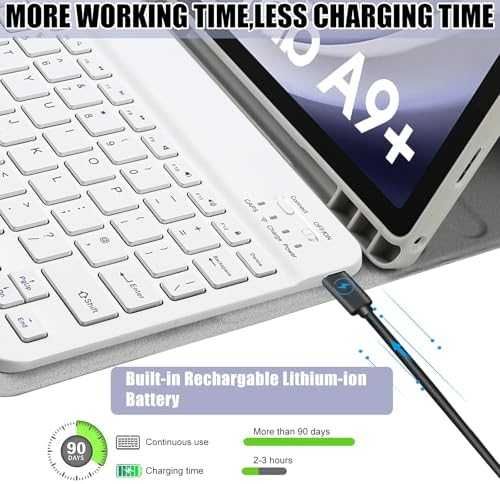 Нов Магнитен кейс с клавиатура за Samsung Galaxy Tab A9 Plus 11" 2023