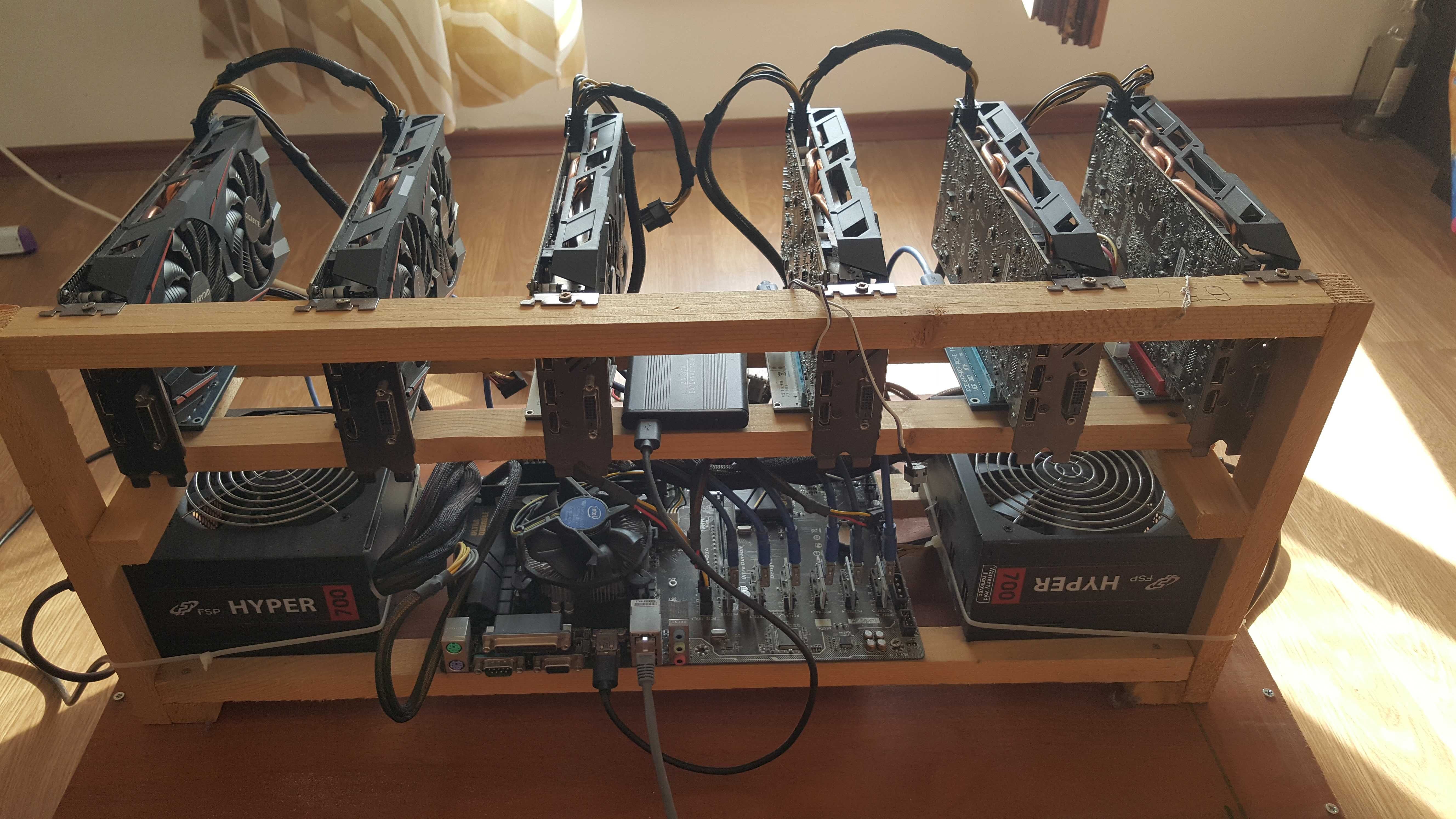 Rig - 18 x Radeon RX580 8GB - 3 рига с по 6 карти - 522.3 MH