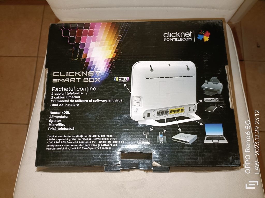 Router Clicknet Smart box hg 658 & Huawei hg865