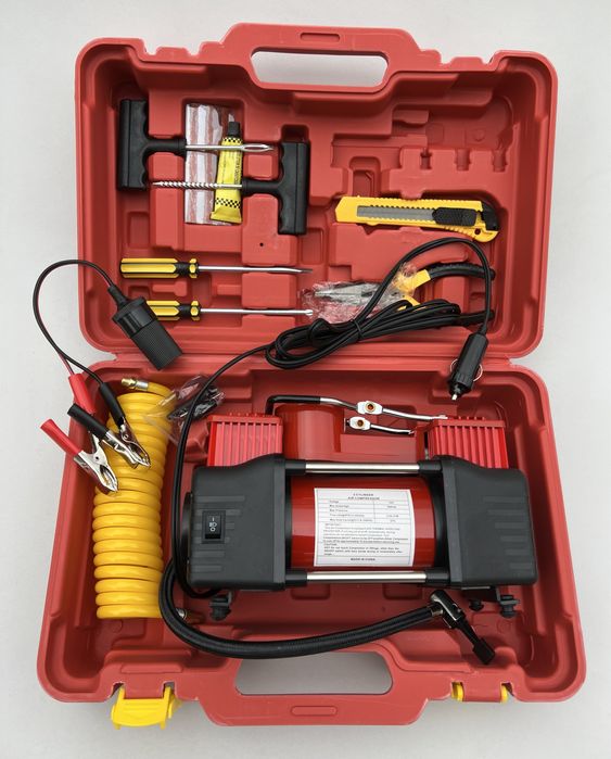 Компресор за гуми с комплект инстументи  12V - 4х4