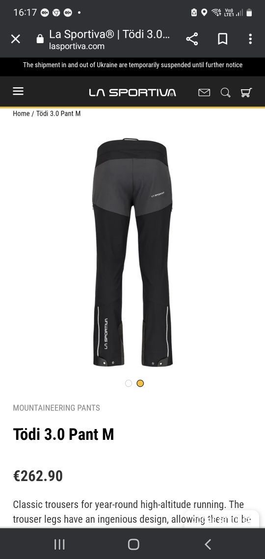 Pantaloni outdoor La sportiva ca noi