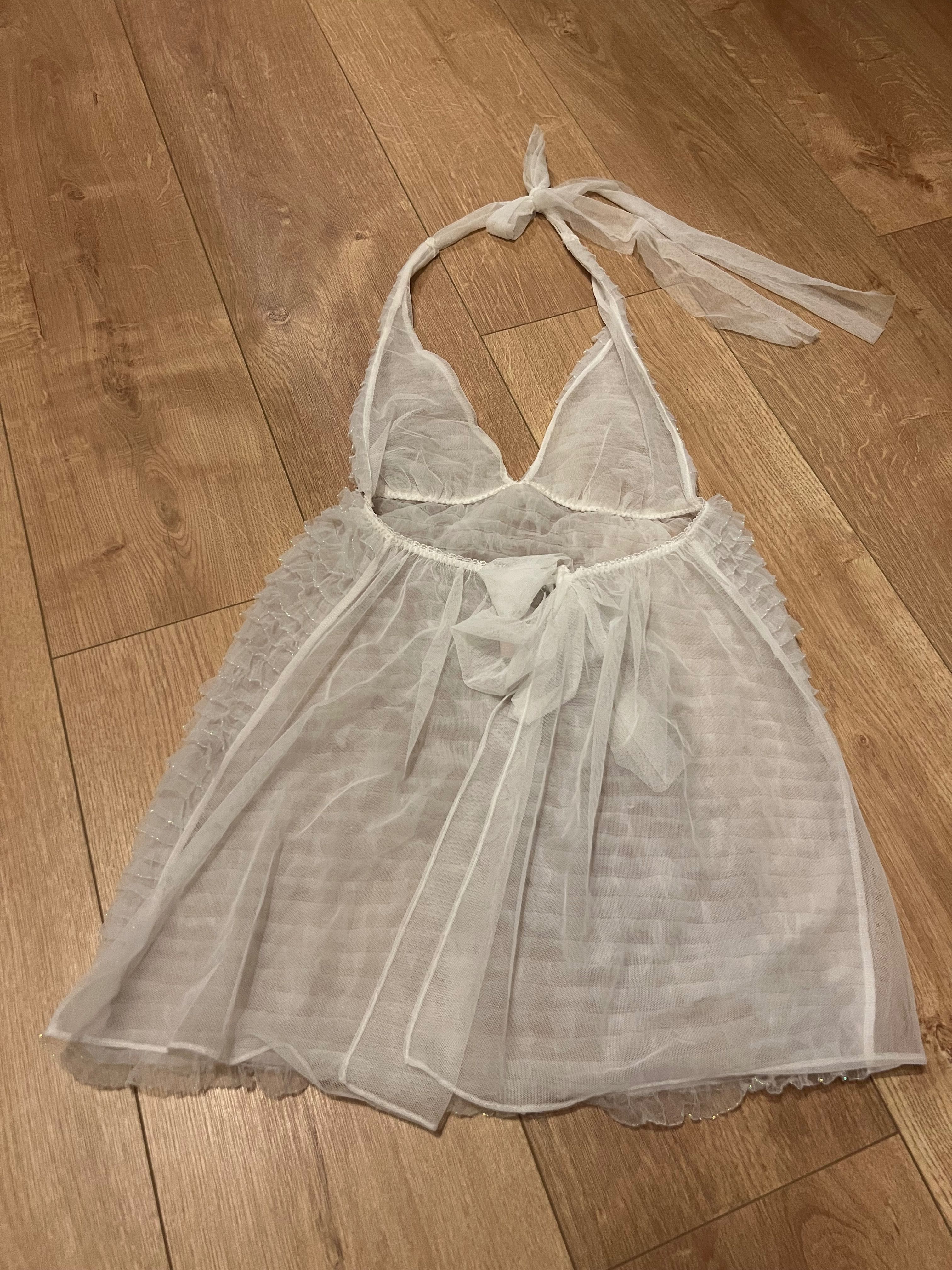 Babydoll alb Victoria’s Secret