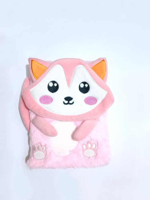 Детский меховой блокнот игрушка (лиса)