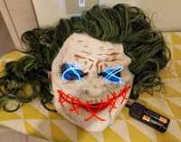 Masca Joker cu Led Batman DC Comicon clovn Halloween +CADOU!