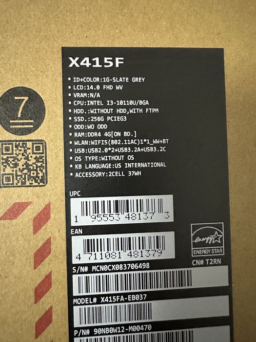 Laptop Asus X415F Nou in cutie,cu factura!