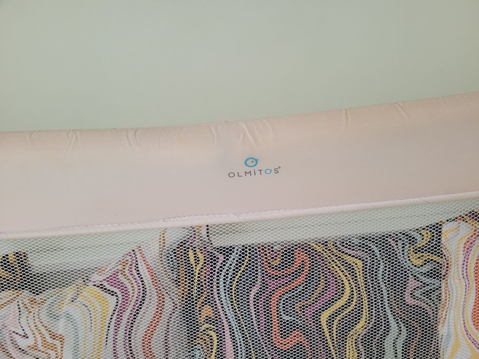 Protectie pat rabatabila pentru somiera adancita 150 cm Olmitos alb