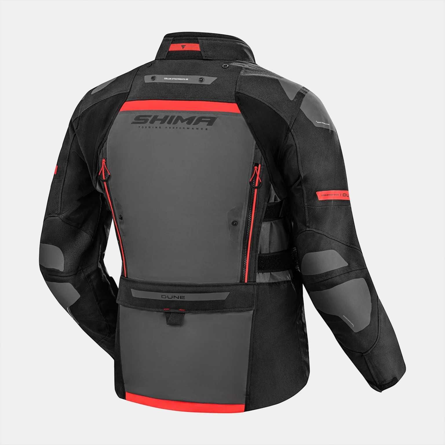 Дамско текстилно мото яке  SHIMA DUNE WP Red/Black/Gray