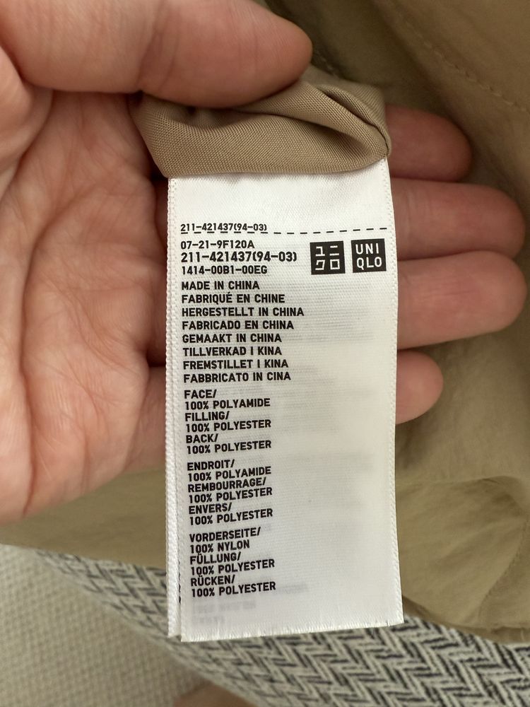 Куртка uniqlo s-m размер