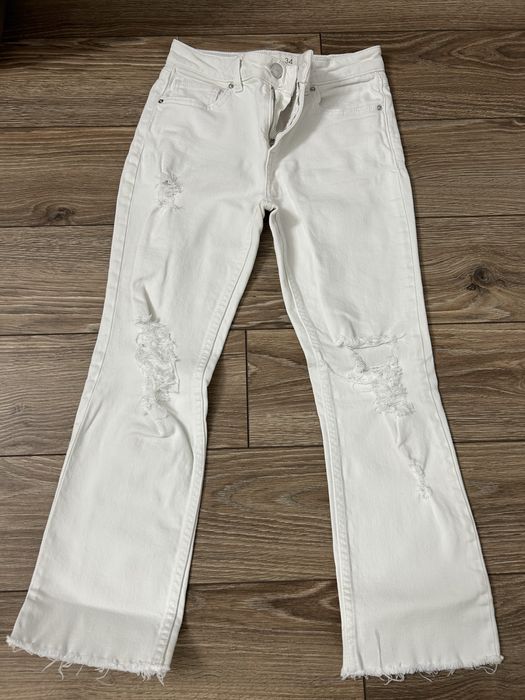 Pantaloni blugi culoare alba