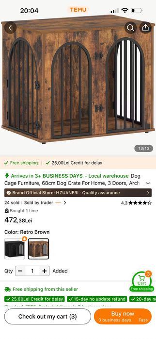 Cusca caine interior