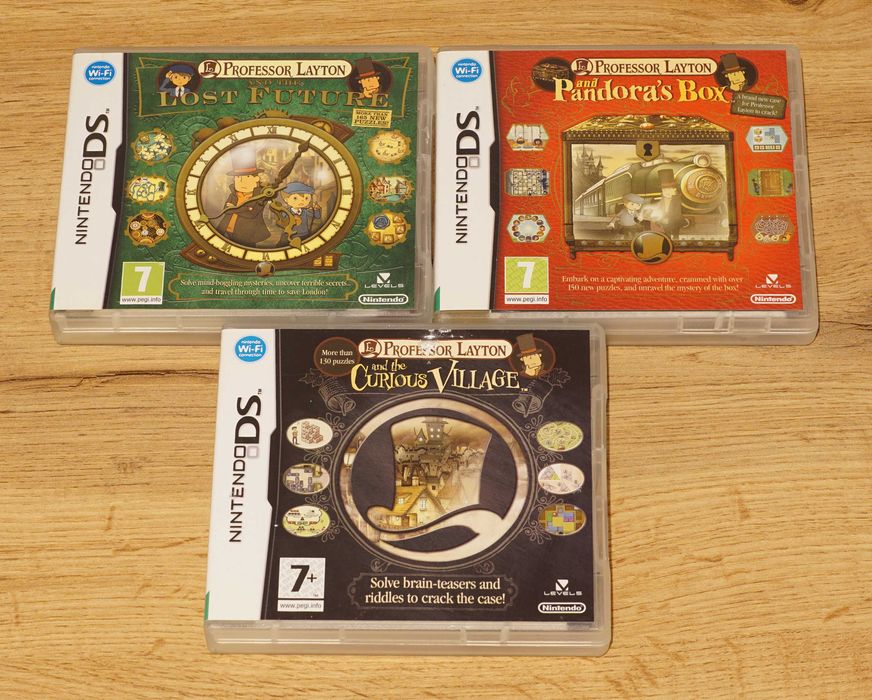 Colectie trei jocuri Nintendo DS "Professor Layton"