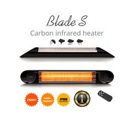 Incalzitor Veito Blade S 2,5kW, Timer, Termostat, Carbon, Aluminiu