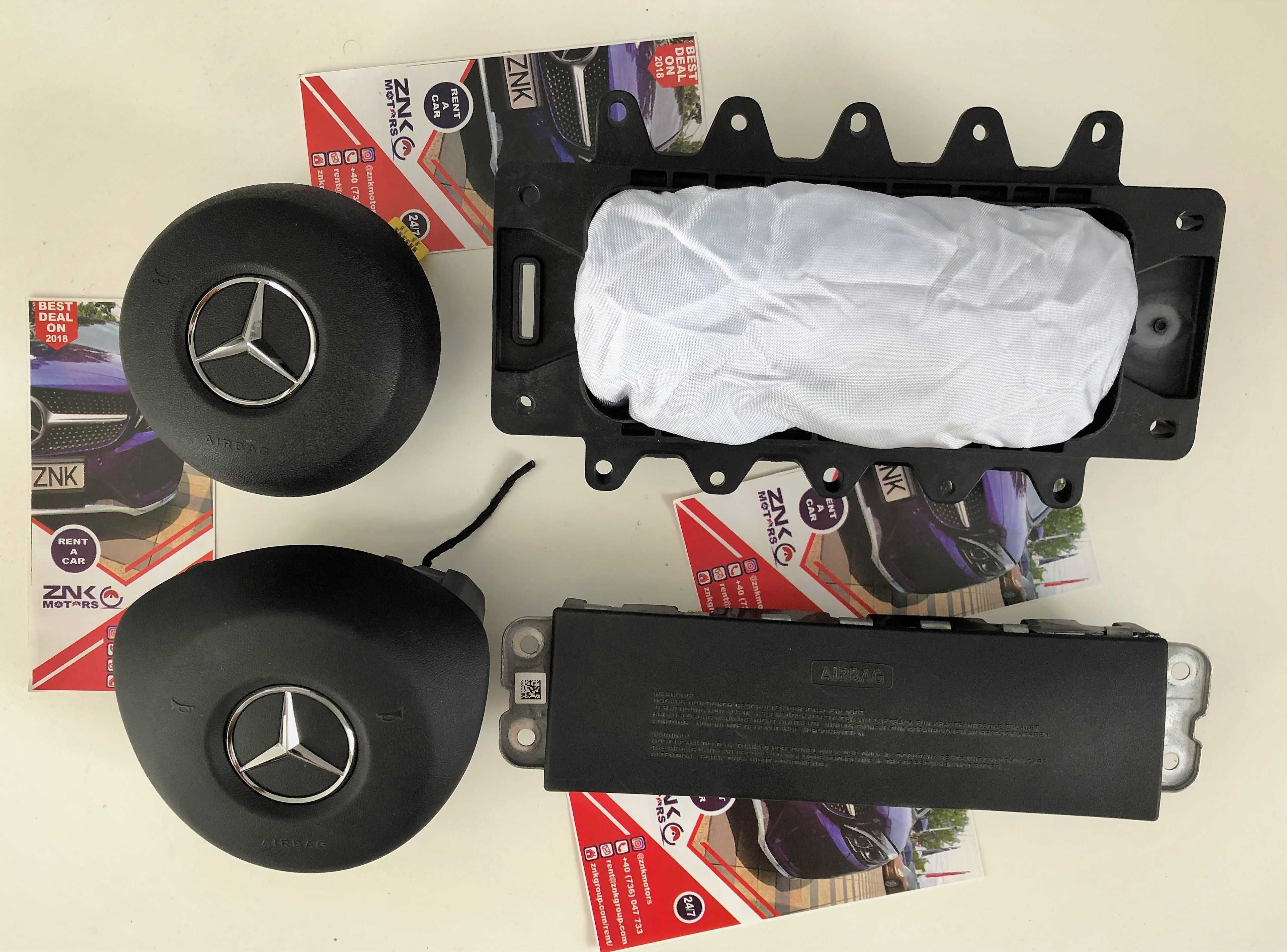 Mercedes Benz airbag volan / airbag genunchi set centuri - plansa bord