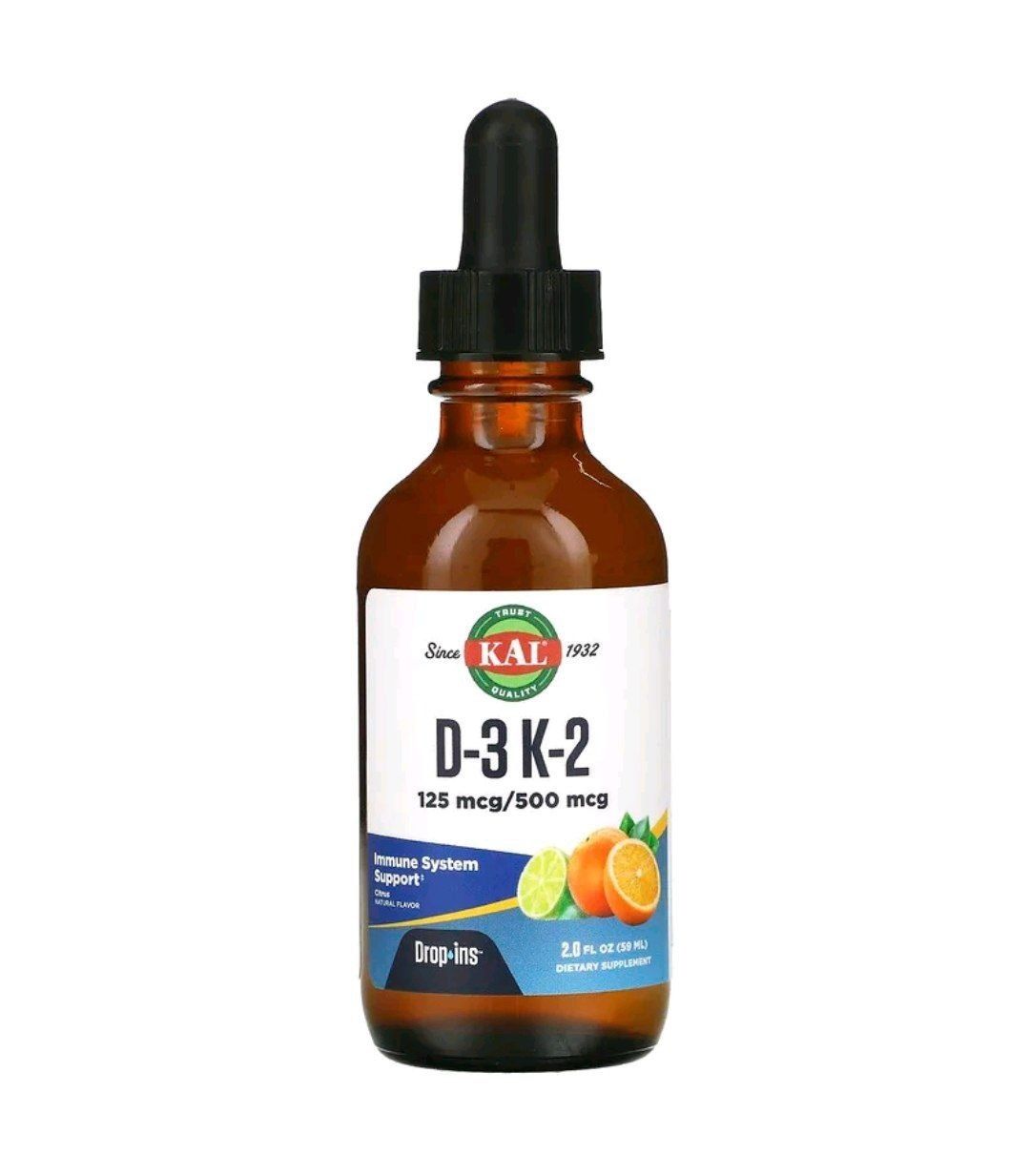 Vitamin D3+K2 jidkiy variant KAL Usa. Витамин Д3к2 бренд КАЛ
KA