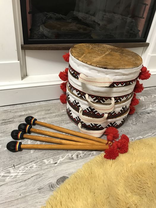 Toba ( doba) piele vita 26 cm, cu bat