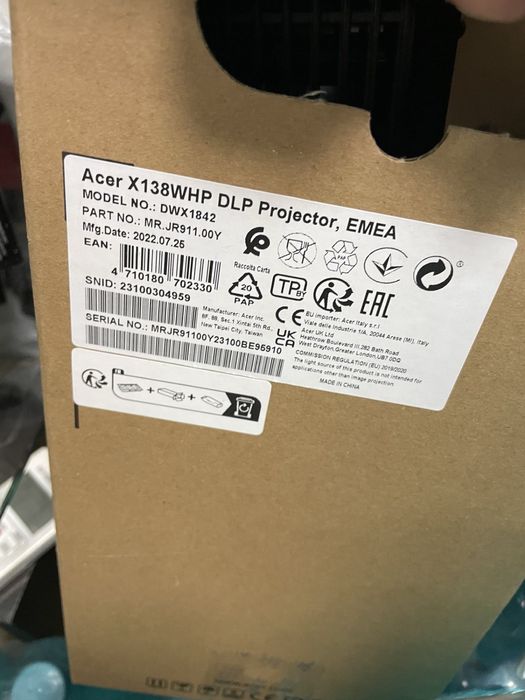 Проектор Acer X 138 WHP DLP Projector