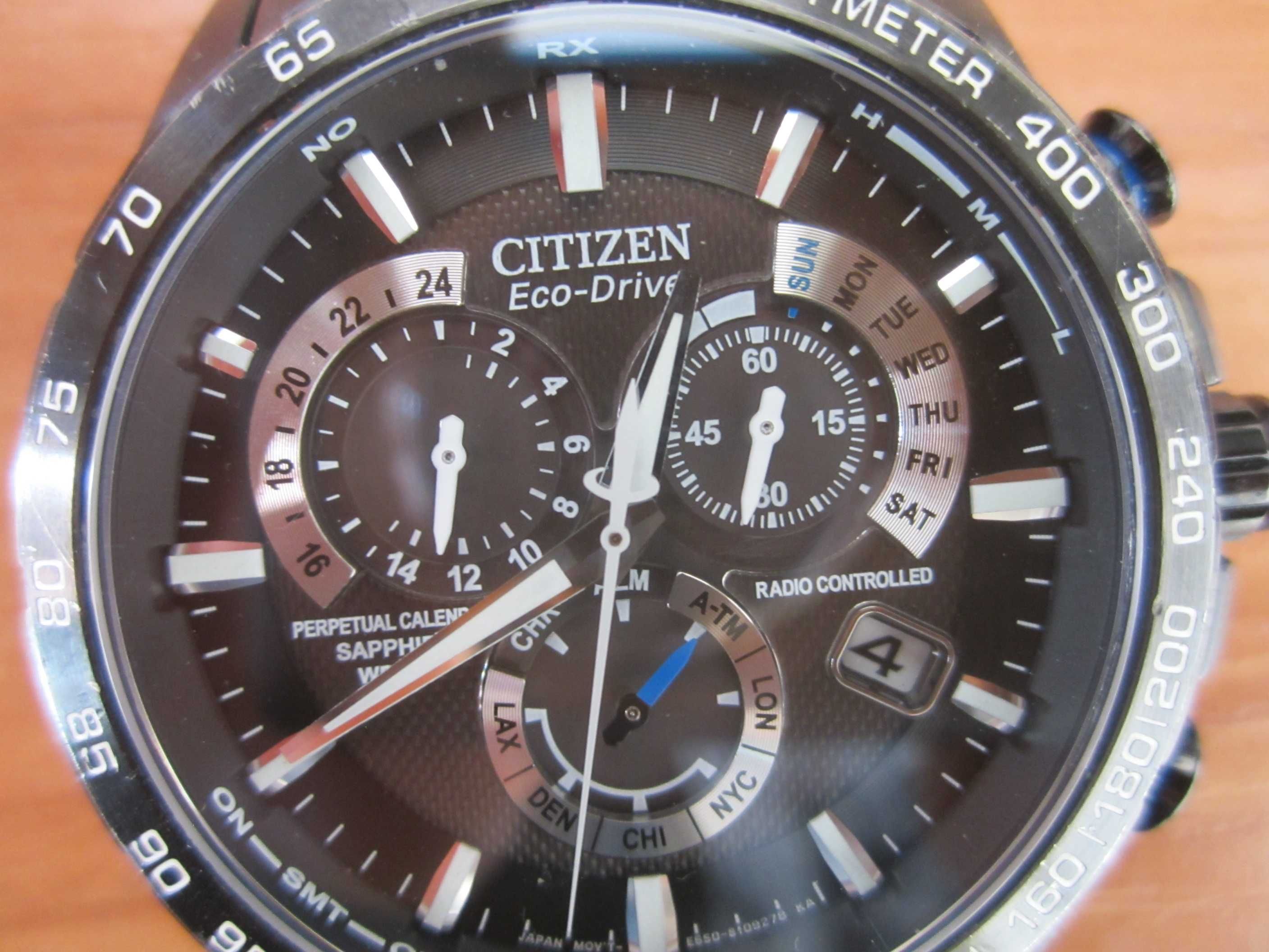 Citizen Men’s Eco Drive Хроно A-T Alarm Radio Controlled Часовник E650