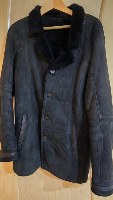 Дубленка мужская, б/у в отличном состоянии,  темно коричневый,  продам