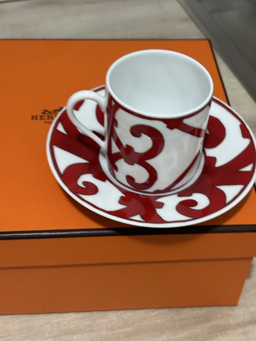 Set 2 cești cu farfurioare, Hermes