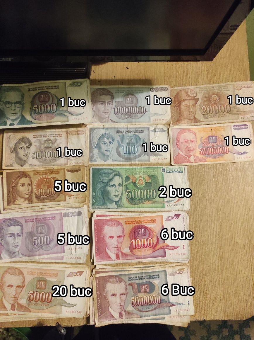 Bancnote sârbești lot