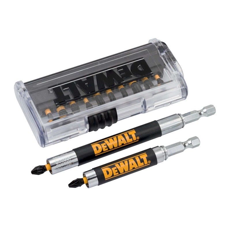 Комплект ударни битове 2 броя магнитен адаптер DeWALT - 14 части