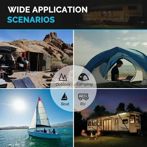 Controler de încărcare solar MPPT 100A, 12V/24V automat, Nou!