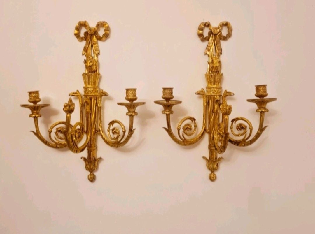 бронзови аплици 1780г. Светлините на Louis XVI.