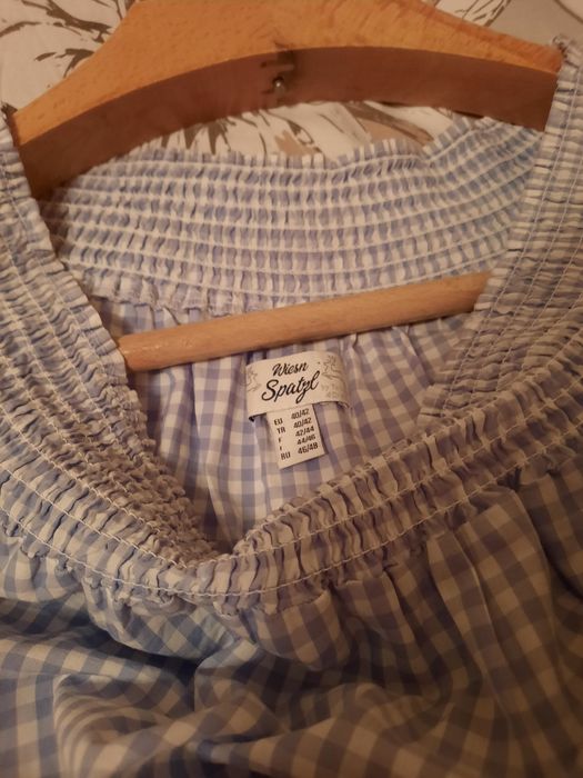 Bluza din bumbac cu broderie florala mărimea 42-44