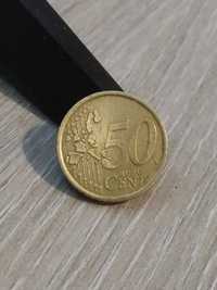 Moneda 50 euro cent de colecție anul 2002 în starea perfecta