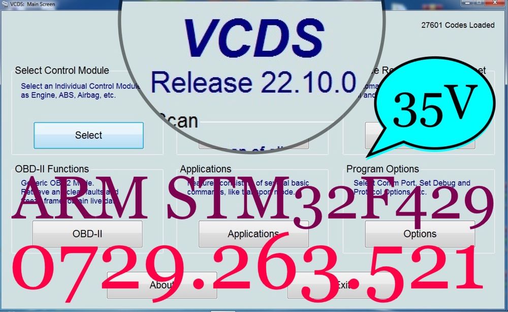 VCDS ARM Real HEX-V2 23.11.0 En STM 32F429 / Audi / Skoda / Vw / Seat