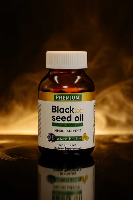 Black seed oil capsules 500мг № 120 в стеклянной банке