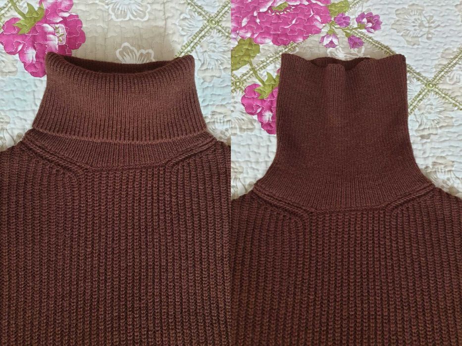 Pulover maro gros franjuri mix lana Essentiel Antwerp