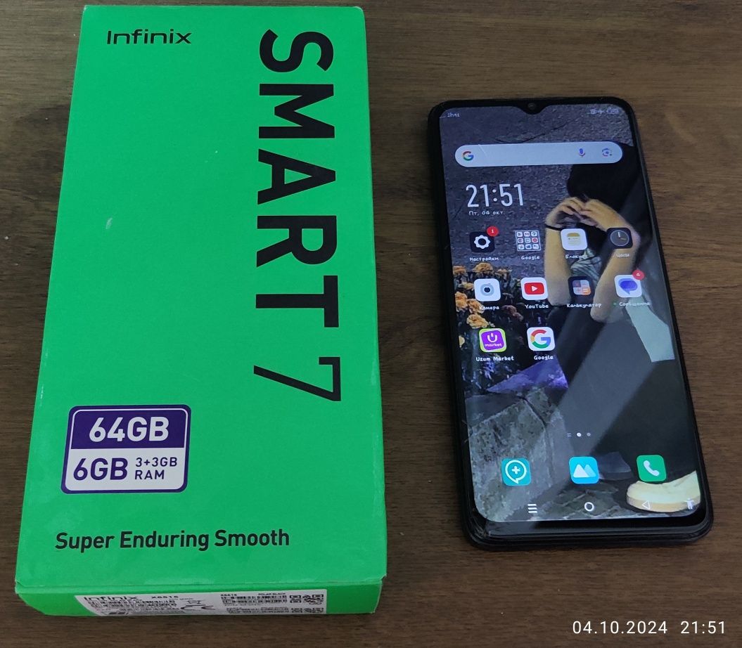 Ifinix Smart 7 telefoni sotiladi. Qarshi shahrida