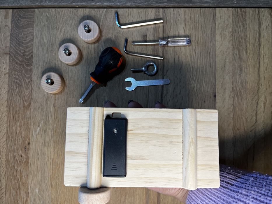 Montessori placa senzoriala indemanare lemn Montessori