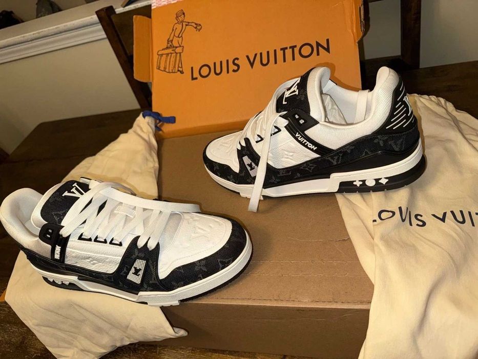 Adidasi Louis Vuitton Trainer Denim Black&White Classic Model