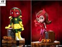 Set figurine Marvel Wonderwoman Wanda/Vision MiniCo Halloween edition