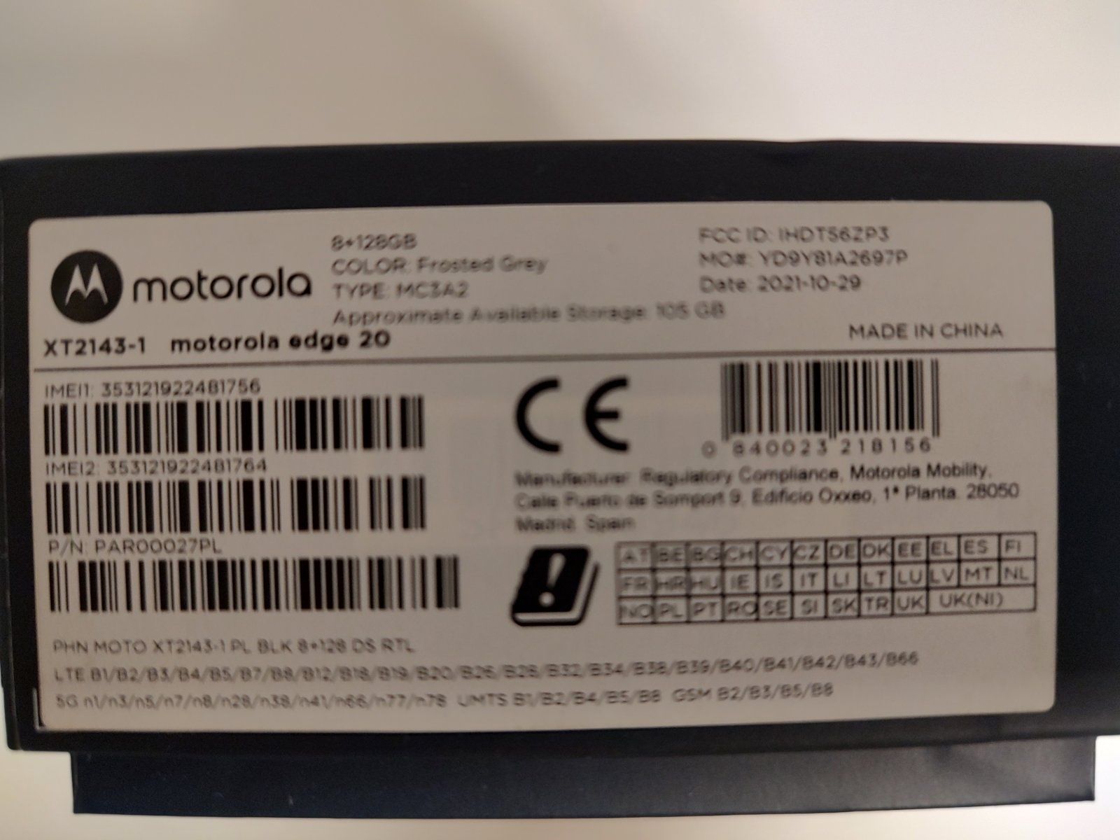 Motorola edge 20
