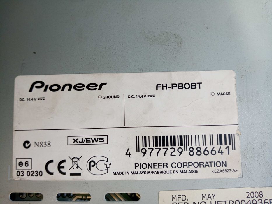 Vand radio cd auto bluetooth pioneer fh-p80bt