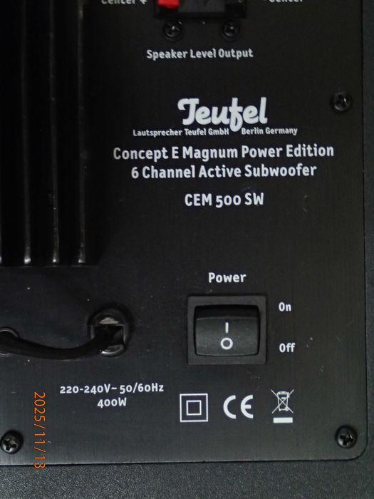 Subwoofer activ 5.1 ;Teufel Concept E Magnum Power Edition CEM 500