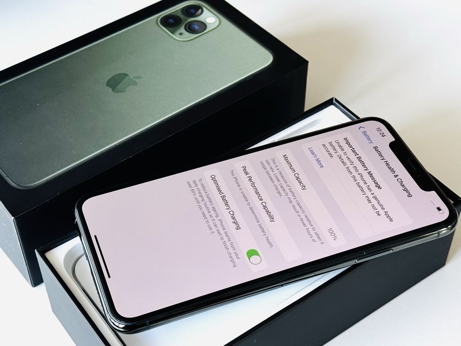 Iphone 11 Pro Max 64GB Green 100% Батерия! Гаранция 3 месеца