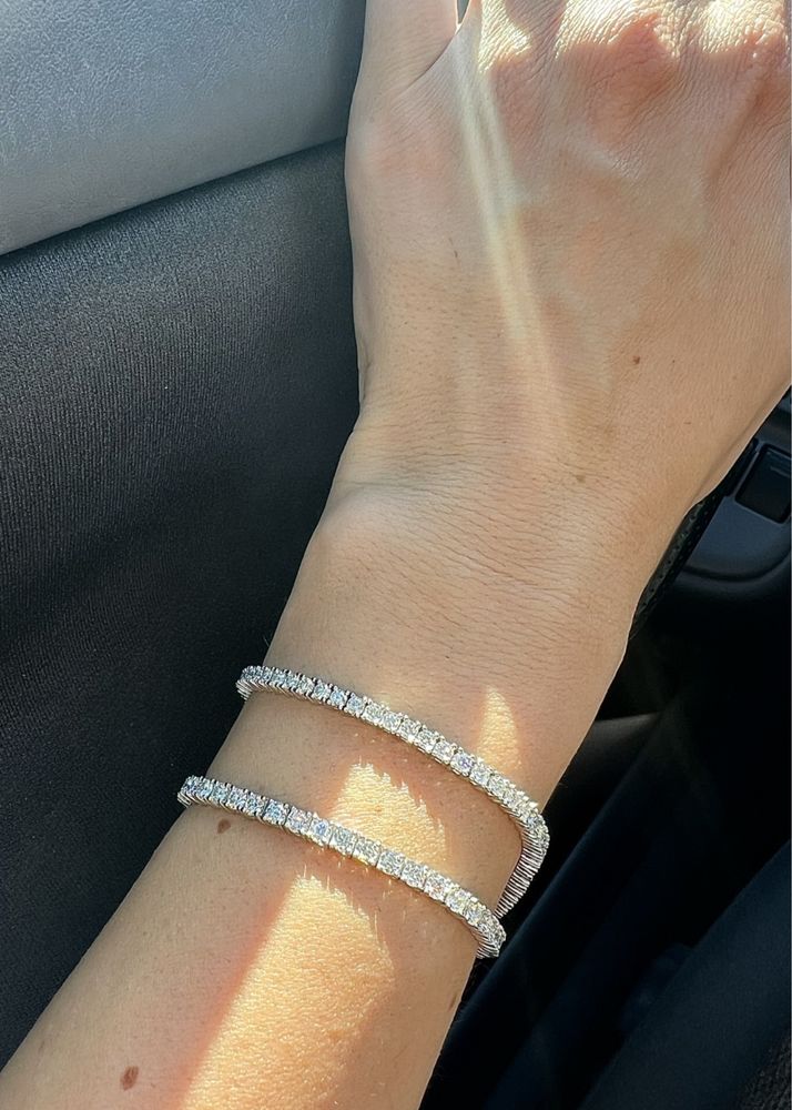 Bratara tennis cu moissanite