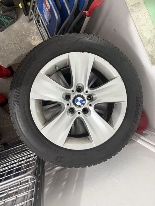 Jante BMW 17” 5x120 + anvelope de iarna Bridgestone 225/55/17 DOT 4521