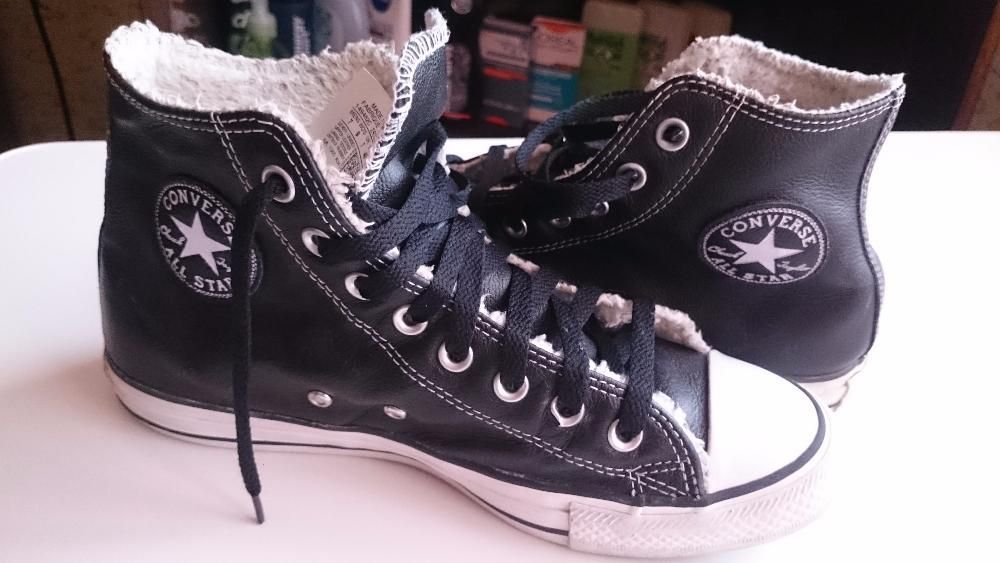 Converse All Star din piele imblanita